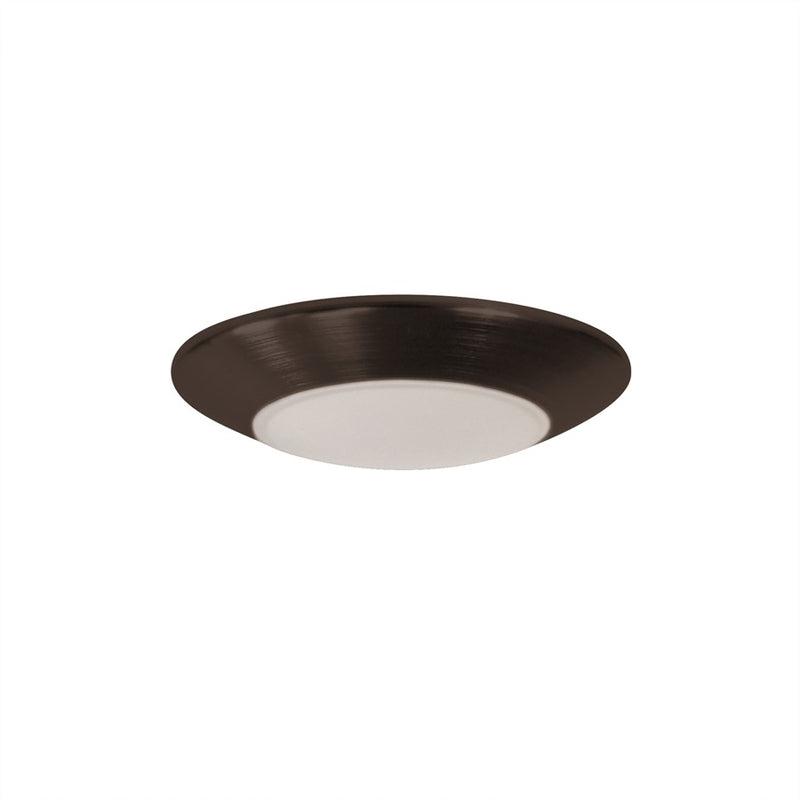 Nora Opal 6in 1-Light LED Flush Mount | Bronze Metal | Hallway & Bathroom Ceiling Light | 650lm 2700K Dimmable | Model NLOPAC-R450927ABZ
