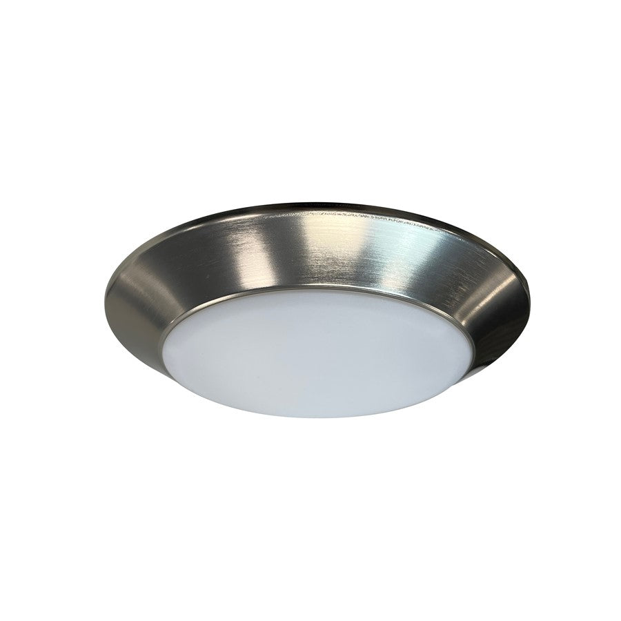 Nora 6" AC Opal LED Surface Mount, 1200lm/16W, Natural Metal - NLOPAC-R6TWNM
