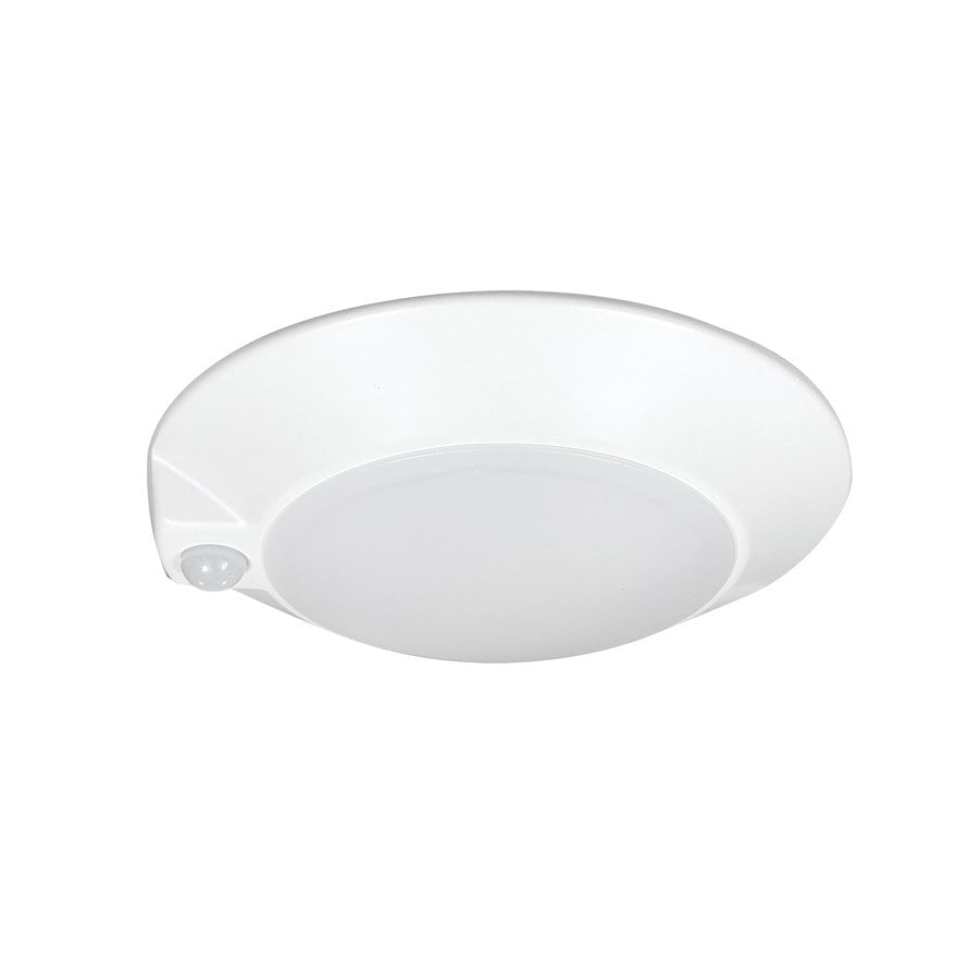 Nora 7" AC Opal LED Surface/PIR Motion Sensor, 950lm/14W, White - NLOPAC-R7MSTWW