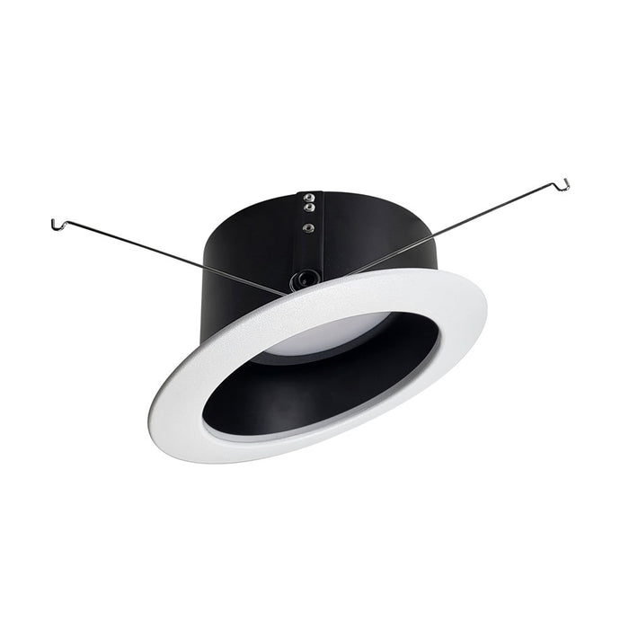 Nora 6" Sloped LED Retro Reflect, 15W, BK Reflector/WH Flange - NLRS-611L1TWB
