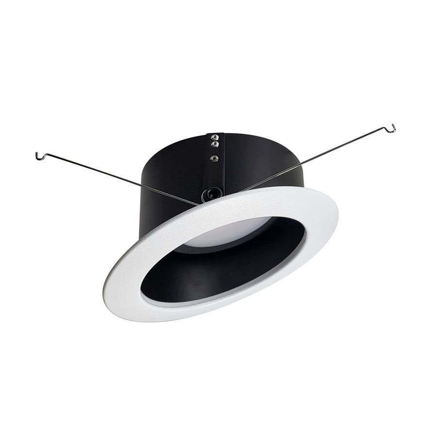 Nora 6" Sloped LED Retro Reflect, 15W, BK Reflector/WH Flange - NLRS-611L1TWB