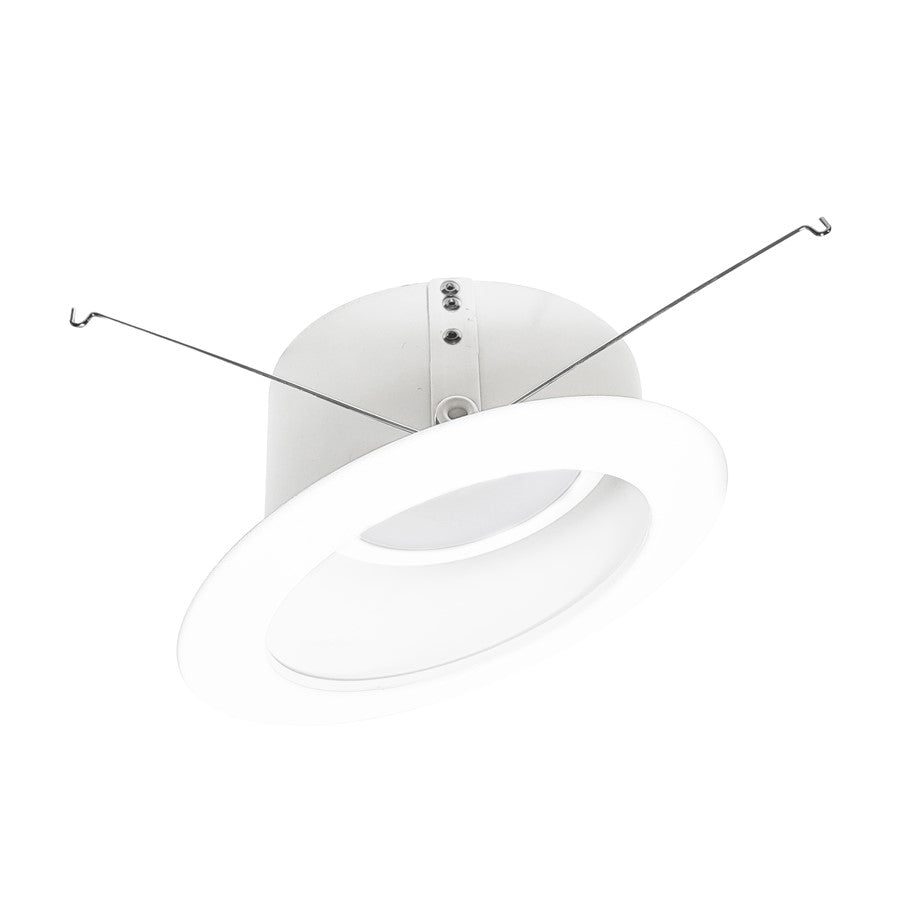 Nora 6" Sloped LED Retro Reflect/15W, WH Reflector/Flange - NLRS-611L1TWW