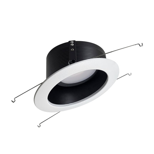 Nora 6" Sloped LED Retro Bfl, Blk, Blk Baffle Rfl/Wht Flg - NLRS-612L1TWB