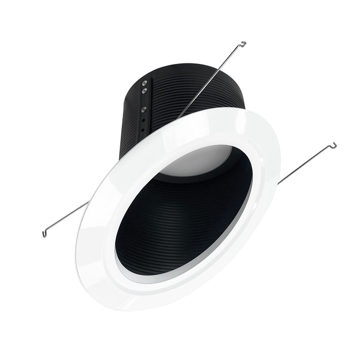 Nora 6" Super Sloped LED Retro Baffle/16W/2700K, BK/WH FL - NLRS-6S12L127B