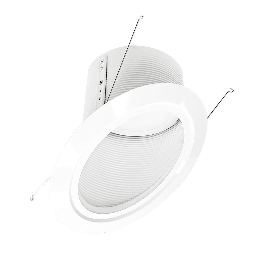 Nora 6" Super Sloped LED Retro Baffle/16W/3000K, WH/WH FL - NLRS-6S12L130W