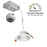 Nora 4" Theia LED Can-Less Downlight, 120V/10W/HZ Ref/WH FL
