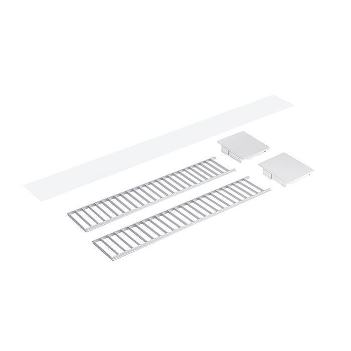 Nora Louver Set NLUD-2334, Alum Louver, Wht, Alum/Wht End Caps - NLUD-2LOUVAW