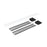 Nora Louver Set NLUD-4334, Blk Louver, Blk, Blk/Blk End Caps - NLUD-4LOUVBB