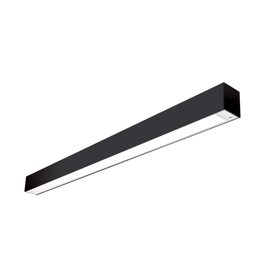 Nora 8' L-Line LED Ind/Dir Lin/EM/Motion Sensor, Blk - NLUD-8334B-EMOS