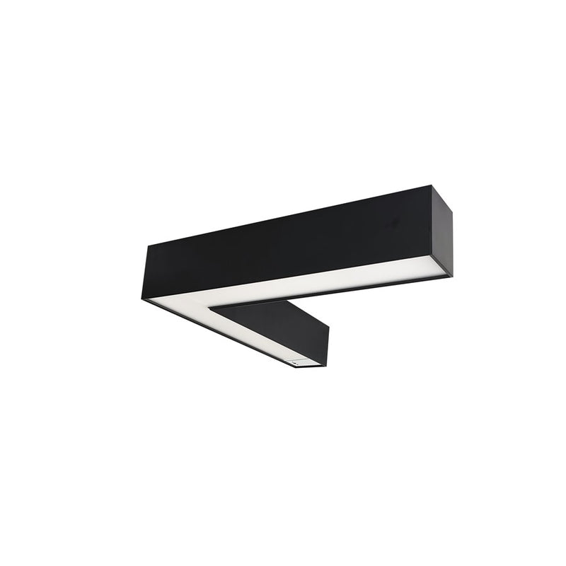 Nora "L" Shaped L-Line LED Indirect/Direct Lin, BK/Motion Sensor - NLUD-L334B-OS