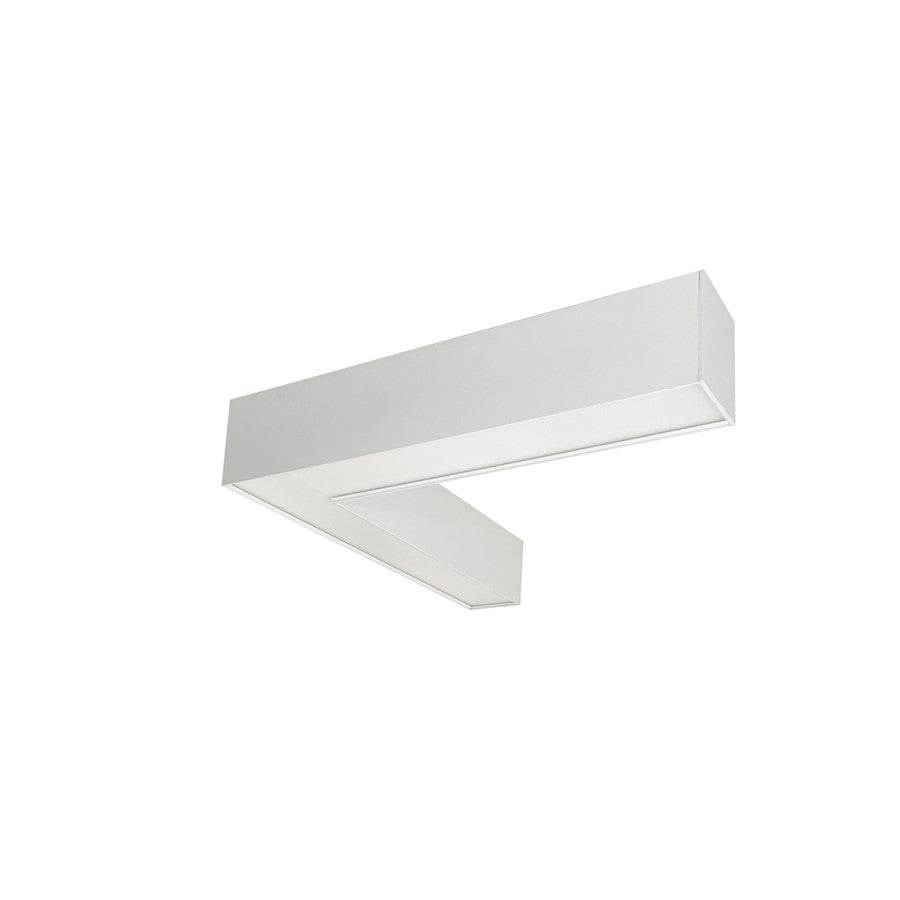 Nora "L" Shaped L-Line LED Indirect/Direct Linear, 3781Lm, White - NLUD-L334W
