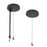 Nora 8' Pendant Power/Aircraft Mounting Kit For Nlud Series, Black - NLUD-PCCB
