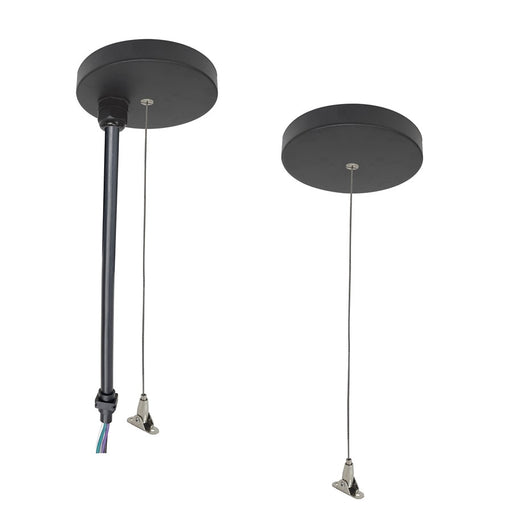 Nora 8' Pendant Power/Aircraft Mounting Kit For Nlud Series, Black - NLUD-PCCB