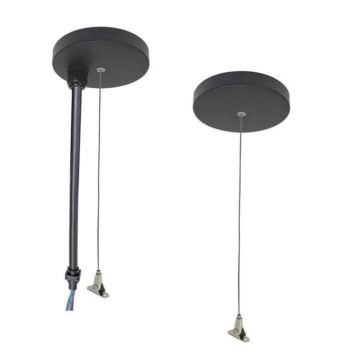 Nora 8' Pendant Power/Aircraft Mounting Kit For Nlud Series, Black - NLUD-PCCB