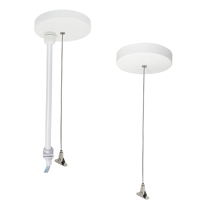 Nora 20' Pendant Power/Aircraft Mounting Kit For Nlud Series, WH - NLUD-PCCW-20