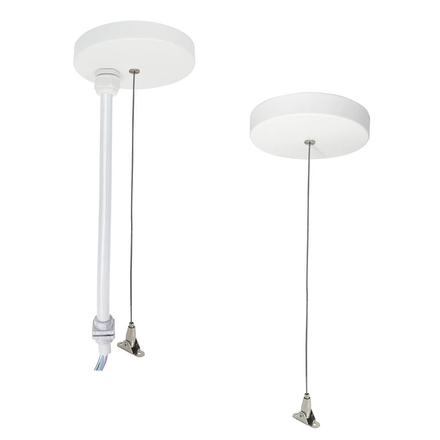 Nora 20' Pendant Power/Aircraft Mounting Kit For Nlud Series, WH - NLUD-PCCW-20