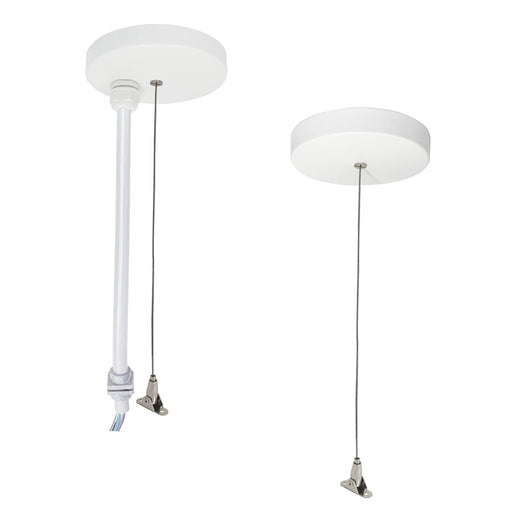 Nora 8' Pendant Power/Aircraft Mounting Kit For Nlud Series, White - NLUD-PCCW