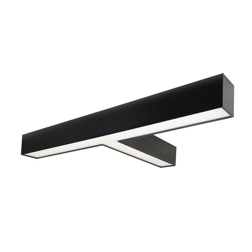 Nora "T" Shaped L-Line LED Indirect/Direct Linear, 5027Lm, Black - NLUD-T334B