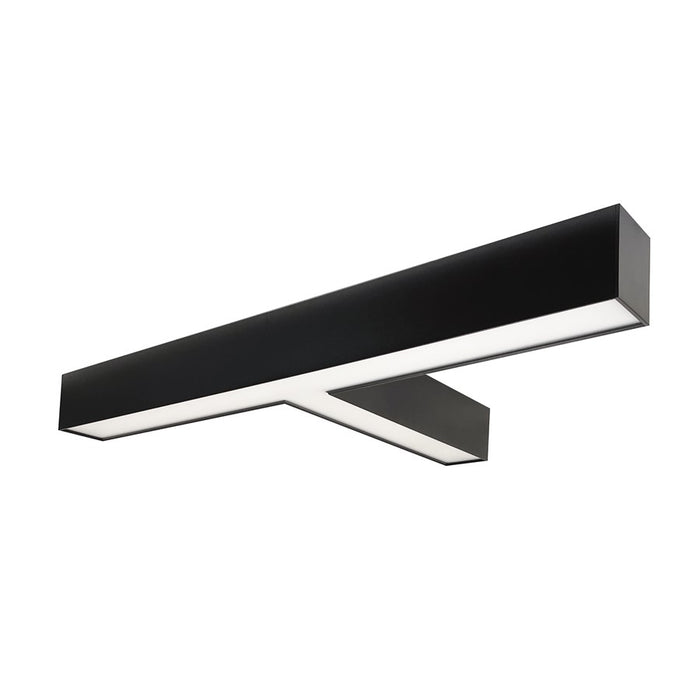 Nora "T" Shaped L-Line LED Indirect/Direct Linear, 5027Lm, Black - NLUD-T334B