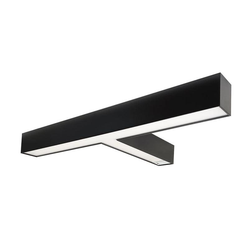 Nora "T" Shaped L-Line LED Indirect/Direct Lin, BK/Motion Sensor - NLUD-T334B-OS