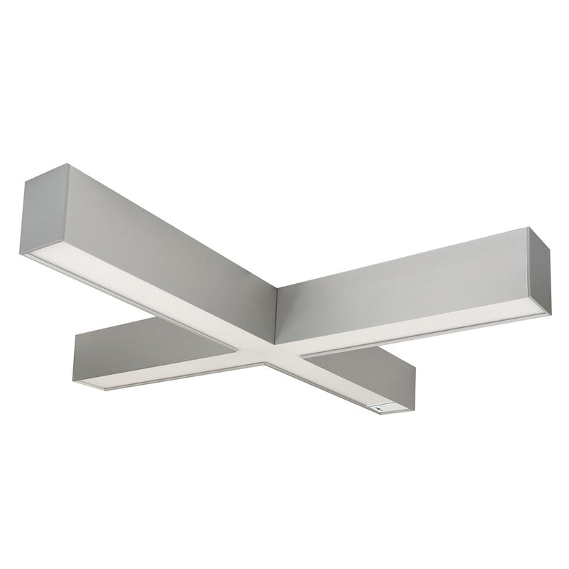 Nora "X" Shaped L-Line LED Indirect/Direct Lin, AL/Motion Sensor - NLUD-X334A-OS