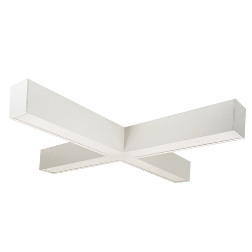 Nora "X" Shaped L-Line LED Indirect/Direct Linear, 6028Lm, White - NLUD-X334W
