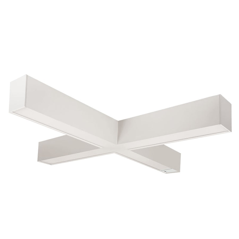Nora "X" Shaped L-Line LED Indirect/Direct Lin, WH/Motion Sensor - NLUD-X334W-OS