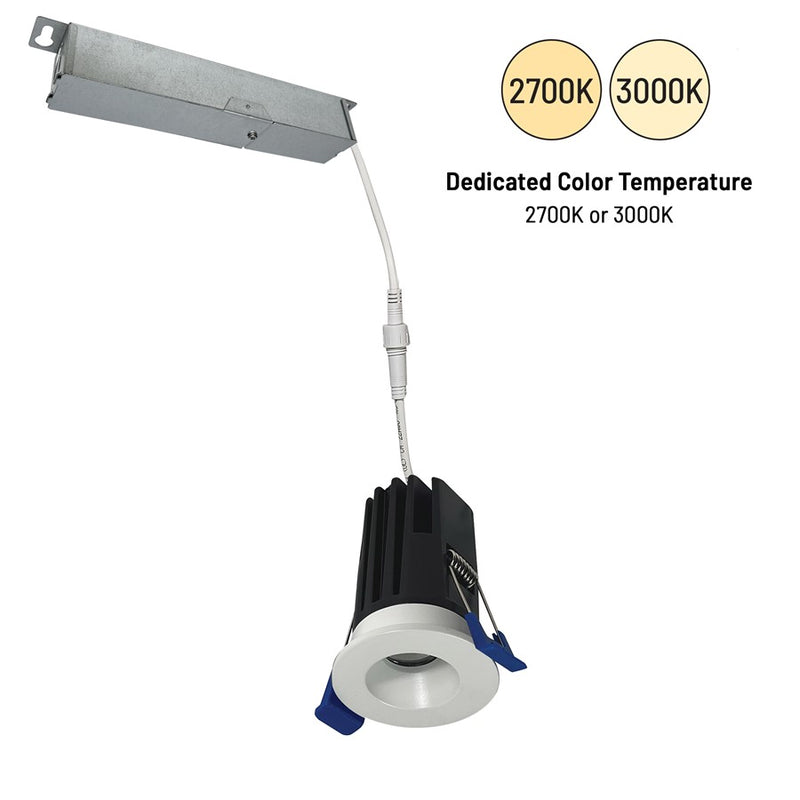 Nora Lighting 1" M1+ Round LED Downlight, 600Lm/9W/2700K, WH
