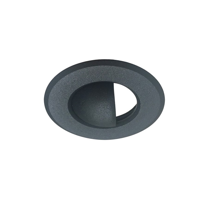 Nora Lighting 1" Round M1 Scoop Trim, Black - NM1-RAEYELIDB