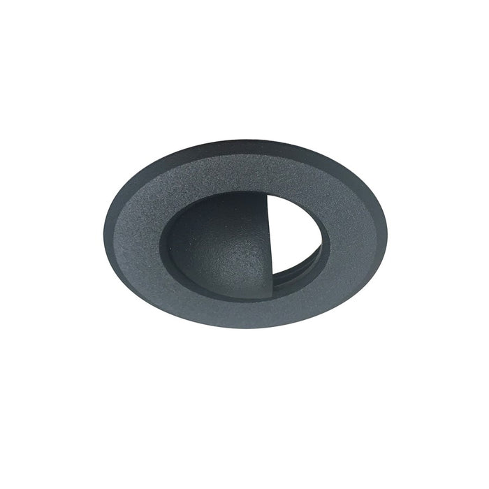 Nora Lighting 1" Round M1 Scoop Trim, Black - NM1-RAEYELIDB