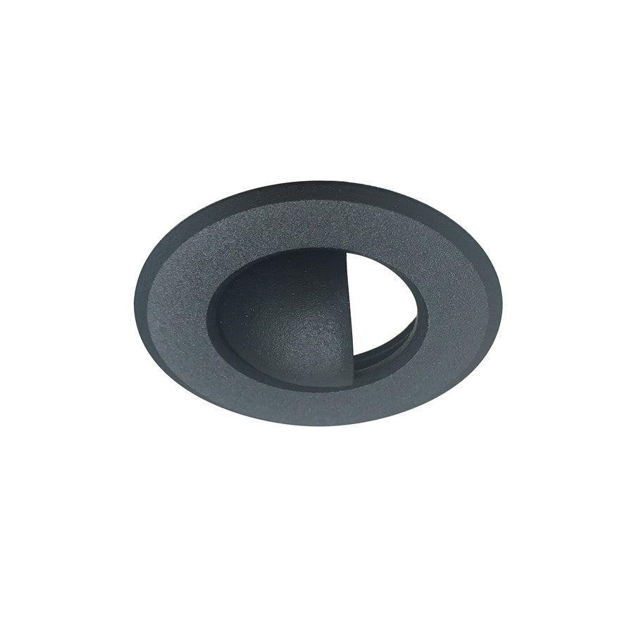Nora Lighting 1" Round M1 Scoop Trim, Black - NM1-RAEYELIDB