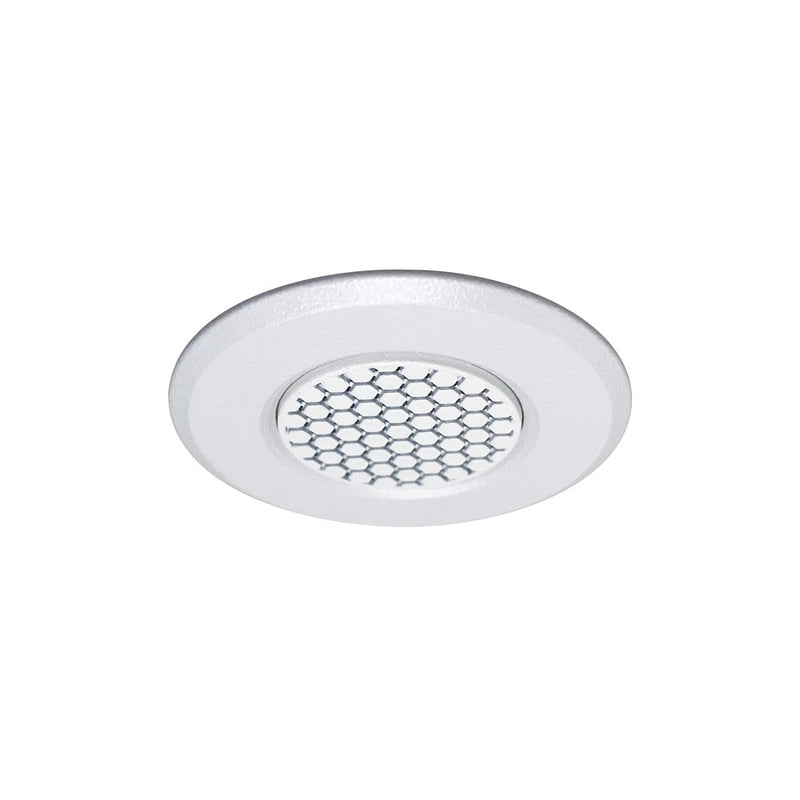 Nora Lighting 1" Round M1 Hex Cell Louver Trim, White - NM1-RAIHECW