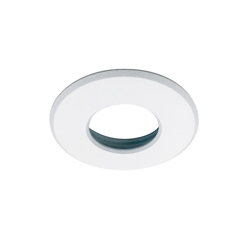 Nora Lighting 1" Round M1 Stainless Steel Trim, White - NM1-RSSW