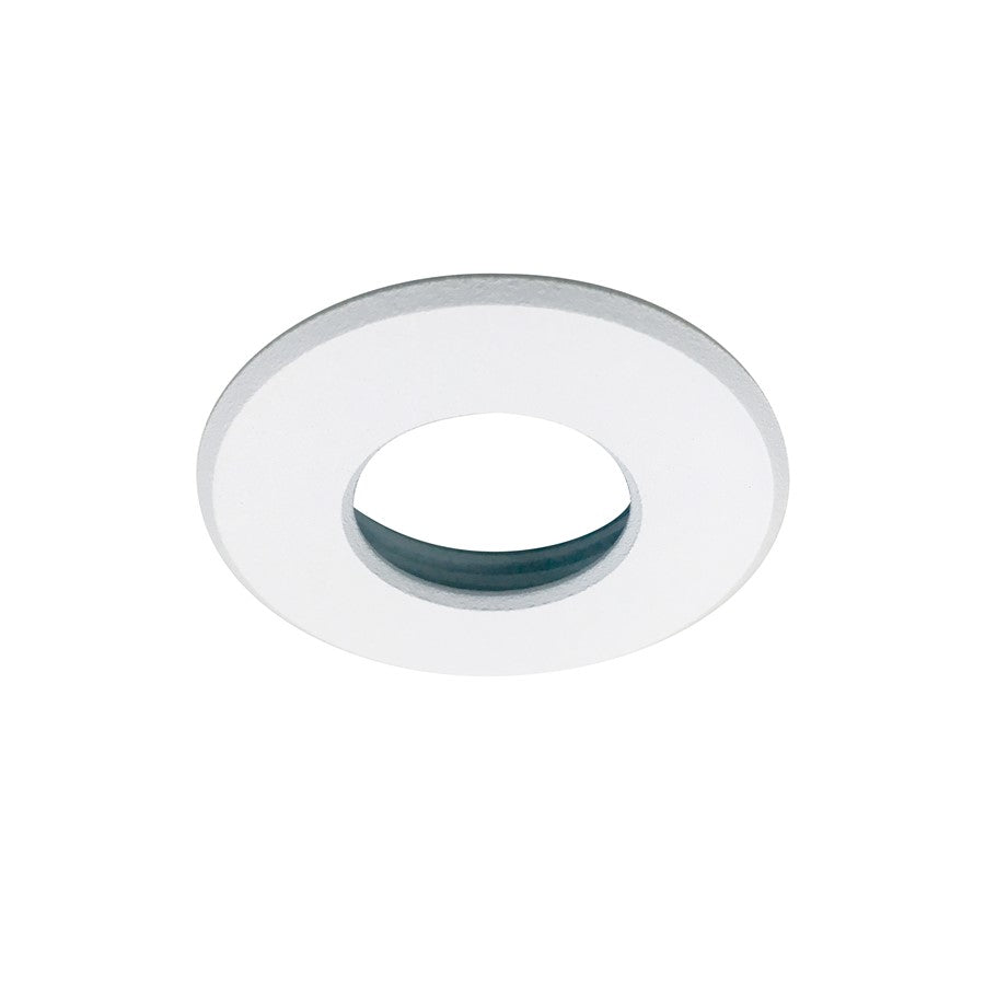 Nora Lighting 1" Round M1 Stainless Steel Trim, White - NM1-RSSW