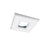 Nora Lighting 1" Square M1 Stainless Steel Trim, White - NM1-SSSW