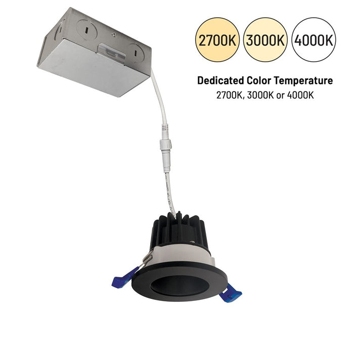 Nora 2" M2 Round LED Downlight, 400Lm/6W/2700K, 120V/Black