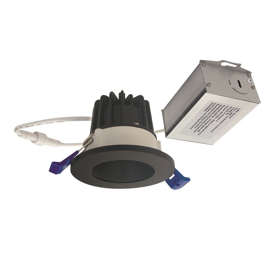 Nora 2" M2 Round LED Downlight, 600Lm/8W/4000K, 120V/Black - NM2-2RDC6040BB