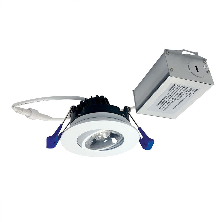 Nora 2" M2 Round LED Gimbal, 400Lm/6W/3000K, 120V/White - NM2-2RG4030MPW