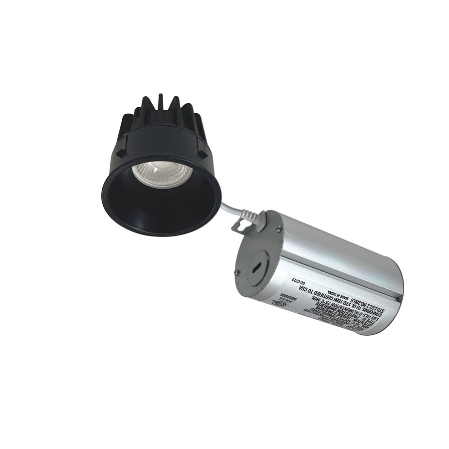 Nora 2" M2 Round Trimless LED Downlight, 750Lm/8W/4000K, BK - NM2-2RTLDC6040BB