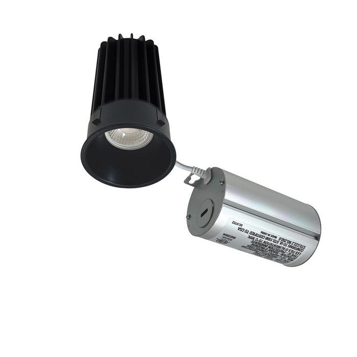 Nora 2" M2 Round Trimless LED Downlight, 850Lm/4000K, Black - NM2-2RTLDC8540BB
