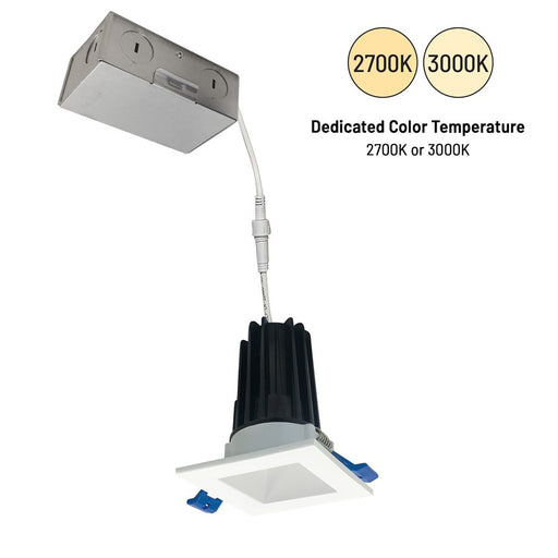Nora 2" M2 Square LED Downlight, 850Lm/10W/3000K, 120V/White