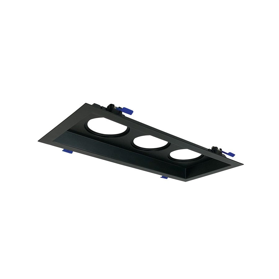 Nora Lighting Mls 3-Head Plate For 2" M2 LED Series, Black - NM2-MLS3BB