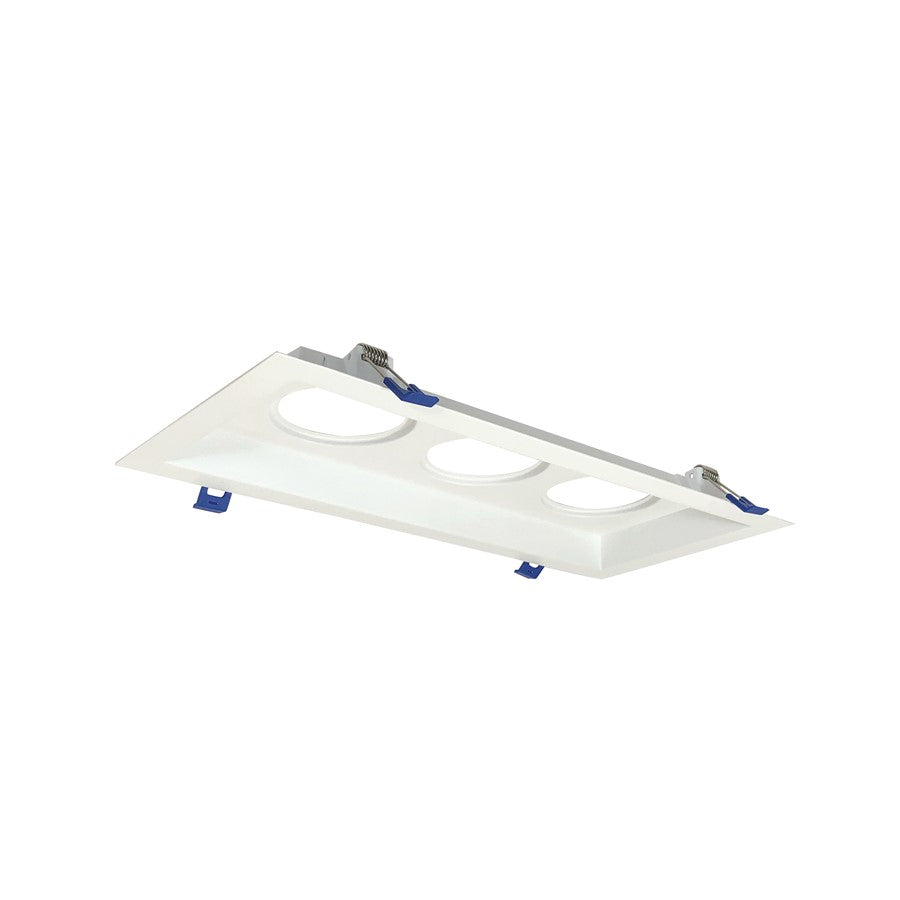 Nora Lighting Mls 3-Head Plate For 2" M2 LED Series, White - NM2-MLS3MPW