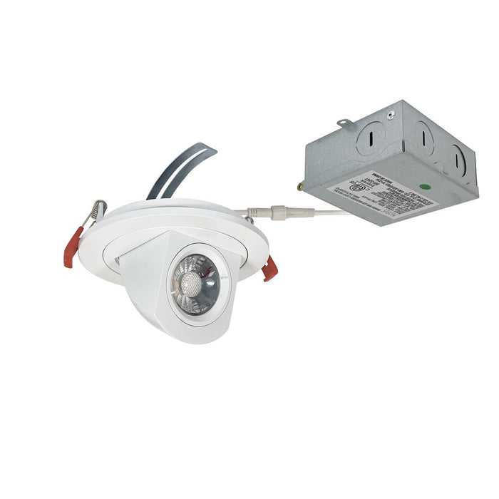 Nora 4" M4 Round LED Elbow/950Lm/12W/2700K, 120V/White - NM4-R47027MPW