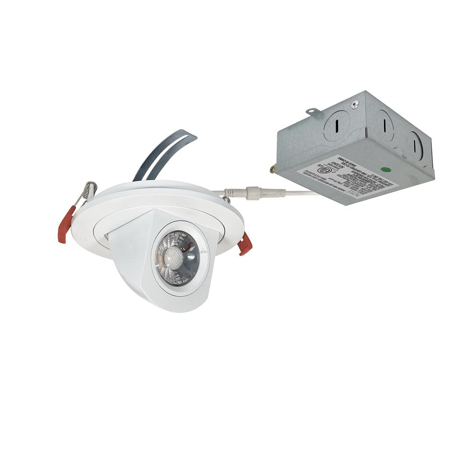 Nora 4" M4 Round LED Elbow/950Lm/12W/2700K, 120V/White - NM4-R47027MPW