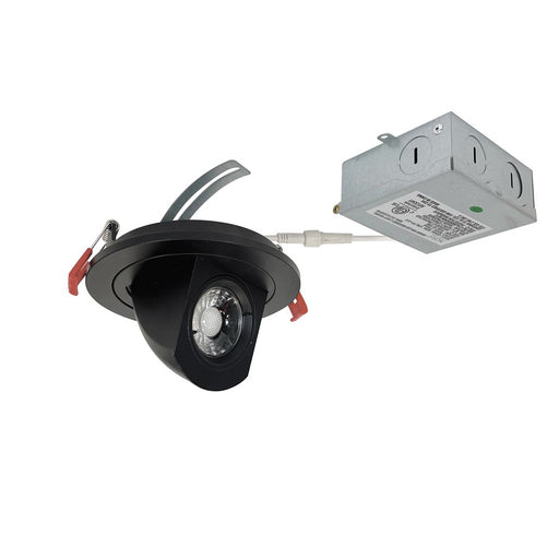 Nora 4" M4 Round LED Elbow/950Lm/12W/3000K, 120V/Black - NM4-R47030BB