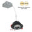 Nora 4" M4 Round LED Gimbal, 950Lm/12W/2700K, 120V/Black