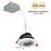 Nora 4" M4 Round LED Gimbal, 950Lm/12W/3000K, 120V/White