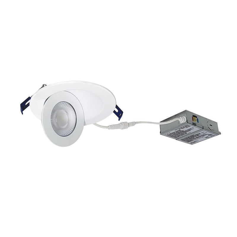 Nora 4" M-Curve Can-Less LED Downlight, Selectable CCT/900Lm/9W/WH - NMC-4RTWMPW