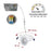 Nora 4" M-Curve Can-Less LED Downlight, Selectable CCT/900Lm/9W/WH